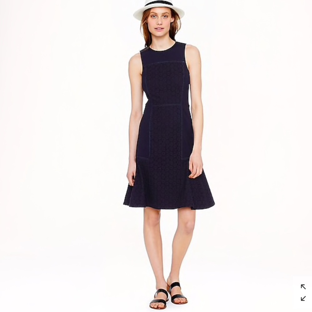 Jcrew Paneled eyelet dress